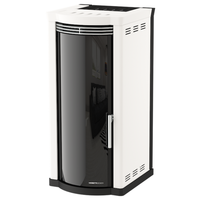 Soba tehnologie aqua MORETTI DESIGN ELEGANCE STYLE 19, putere 19 kw, culoare alb