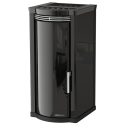 Soba tehnologie aer MORETTI DESIGN ELEGANCE GLASS 12, putere 12 kw, culoare negru