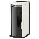 Soba hibrid MORETTI DESIGN ELEGANCE GLASS 12, putere 12 kw, culoare bordeaux