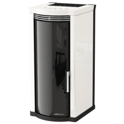 Soba hibrid MORETTI DESIGN ELEGANCE GLASS 10, putere 10 kw, culoare alb