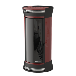 Soba cu tehnologie aer MORETTI DESIGN CLESSIDRA GLASS 10, putere 10 kw, culoare bordeaux