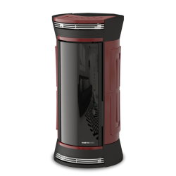 Soba hibrid MORETTI DESIGN CLESSIDRA ALL STYLE 14, putere 14 kw, culoare bordeaux