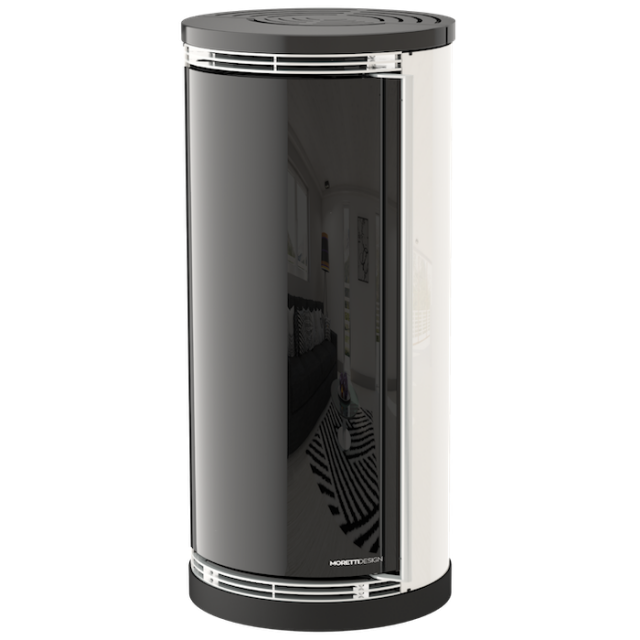 Soba hibrid MORETTI DESIGN ERGONOMIC 12, putere 12 kw, culoare alb